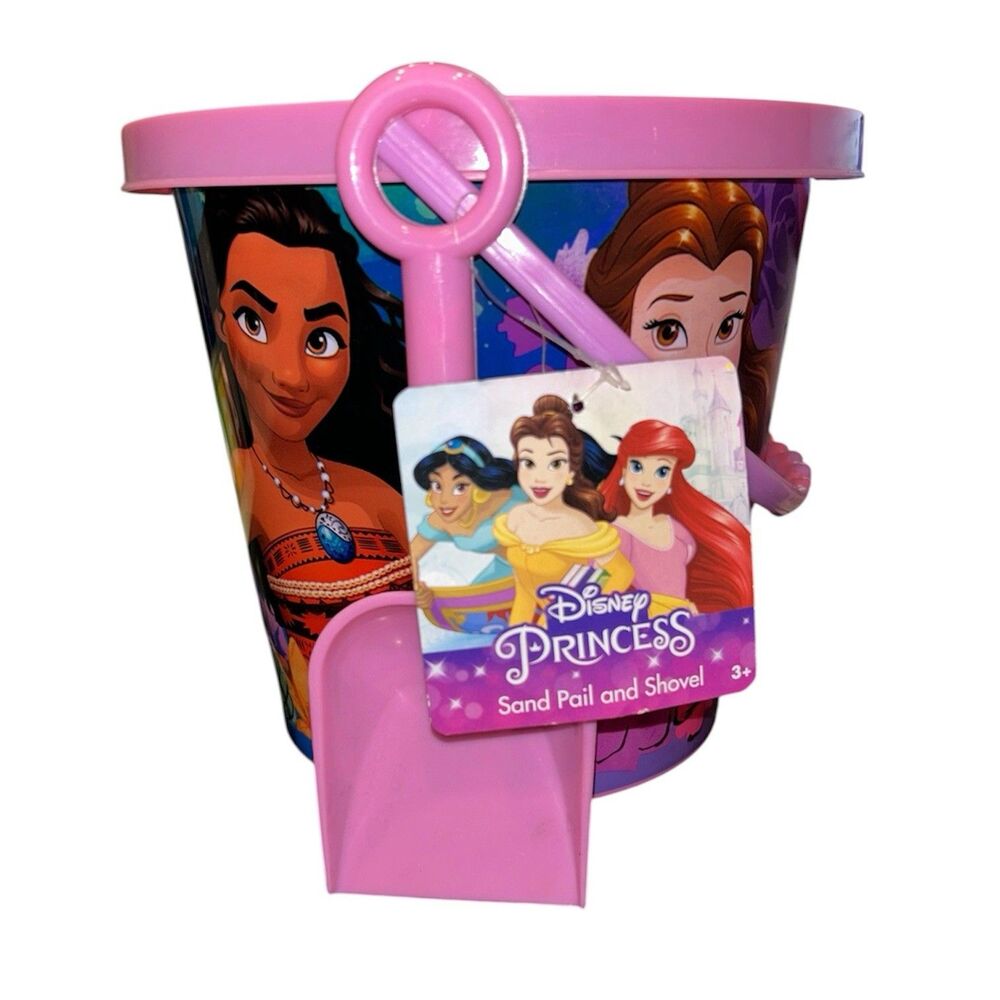Disney Princess Pail and Shovel | Kids Moana Mulan Rapunzel Belle Ariel